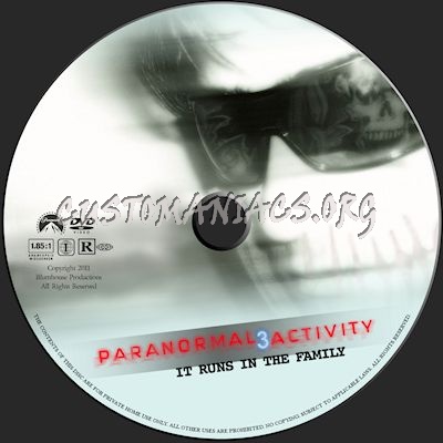 Paranormal Activity 3 dvd label