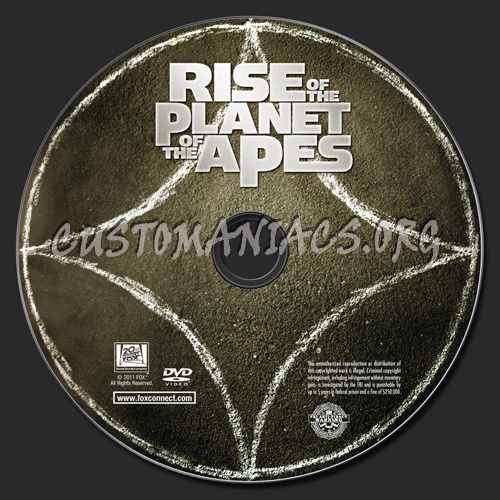 Rise of the Planet of the Apes dvd label