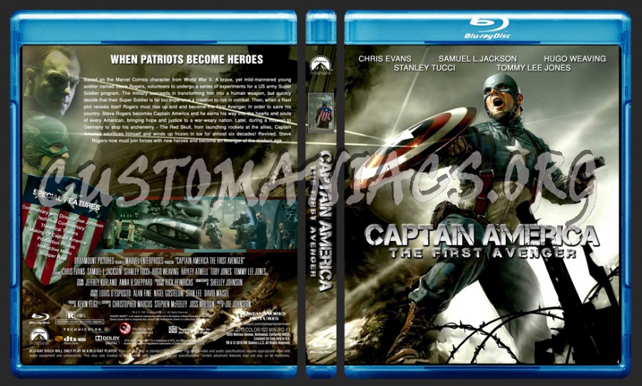 Captain America The First Avenger blu-ray cover