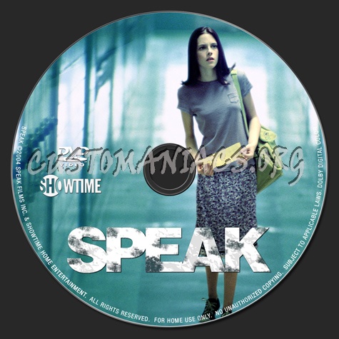 Speak dvd label