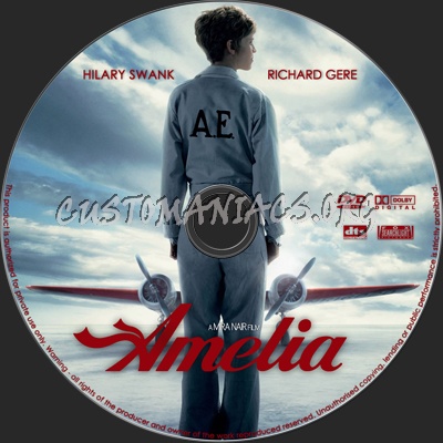 Amelia dvd label