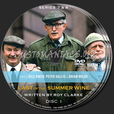 Last of the Summer Wine Series 7 & 8 dvd label