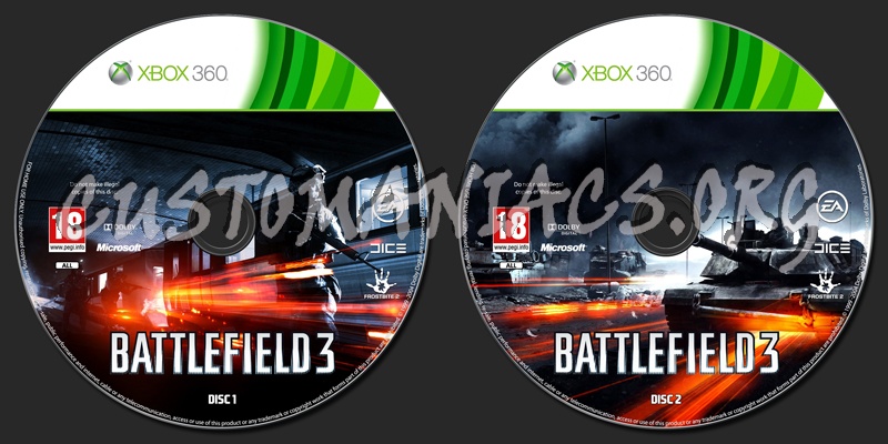 Battlefield 3 dvd label