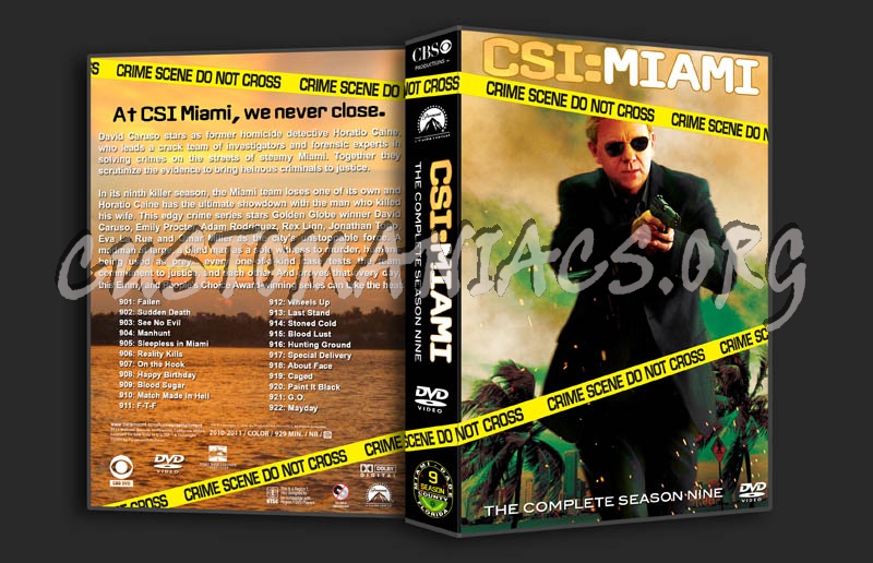 CSI: Miami - Season 9 dvd cover