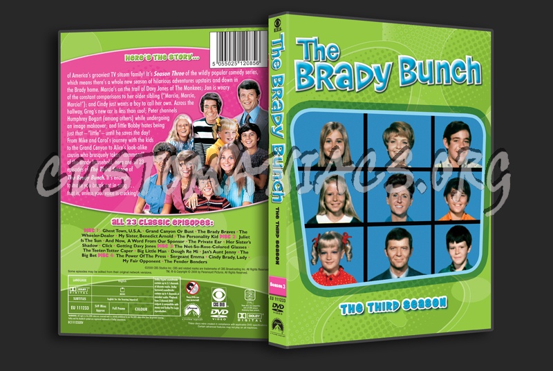 The Brady Bunch Season 3 dvd cover