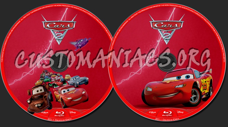 Cars 2 blu-ray label