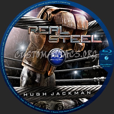 Real Steel blu-ray label