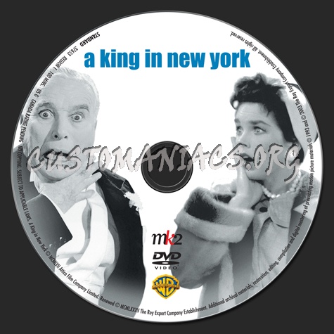 The Chaplin Collection: A King in New York dvd label