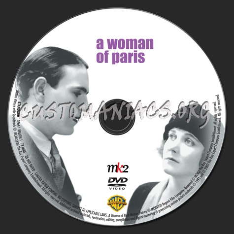 The Chaplin Collection: A Woman of Paris dvd label