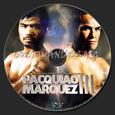 Pacquiao vs Marquez 3 dvd label