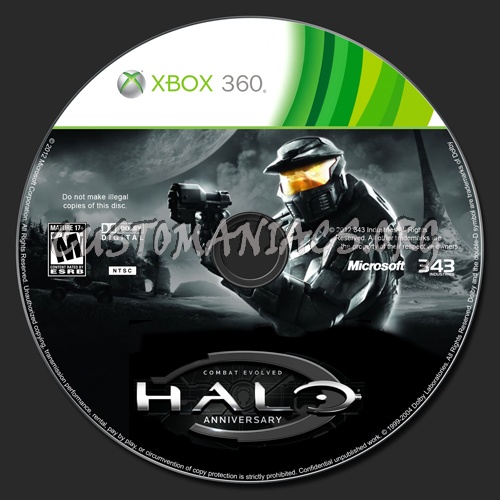 Halo Combat Evolved Anniversary dvd label