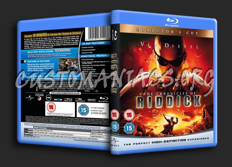 The Chronicles of Riddick blu-ray cover