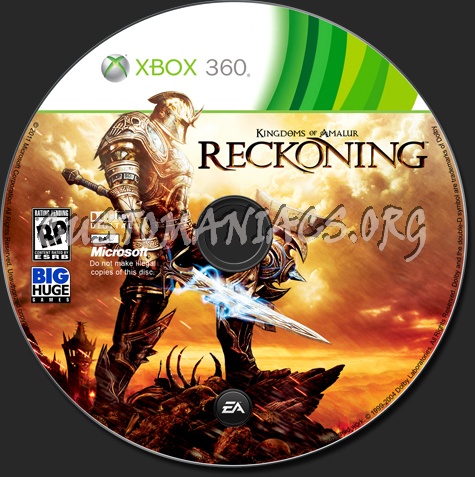 Kingdoms of Amalur: Reckoning dvd label