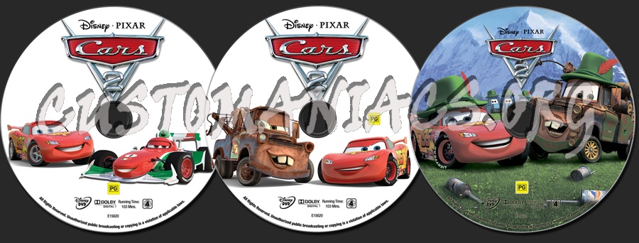 Cars 2 dvd label