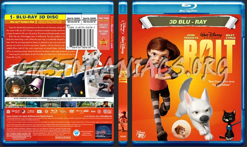 Bolt 3d blu-ray cover