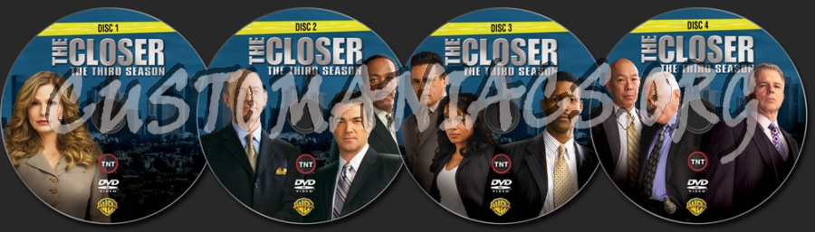 The Closer Season 3 dvd label