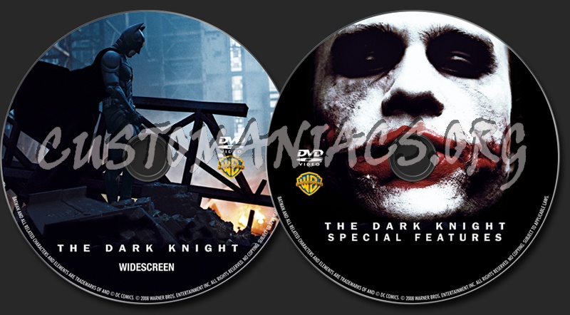 The Dark Knight dvd label