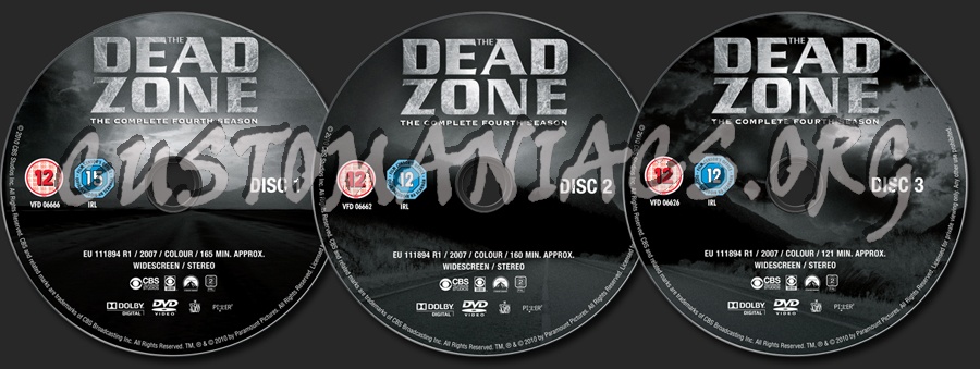 The Dead Zone Season 4 dvd label