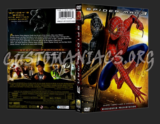 Spider-Man 3 dvd cover