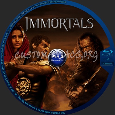 Immortals (2011) blu-ray label