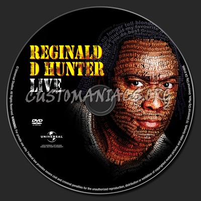 Reginald D Hunter Live dvd label