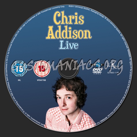 Chris Addison Live dvd label