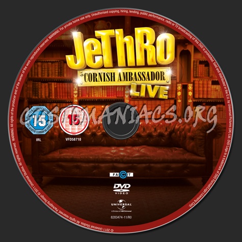 Jethro The Cornish Ambassador live dvd label