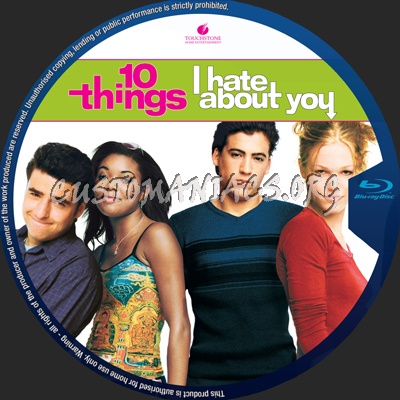 10 Things I Hate About You blu-ray label