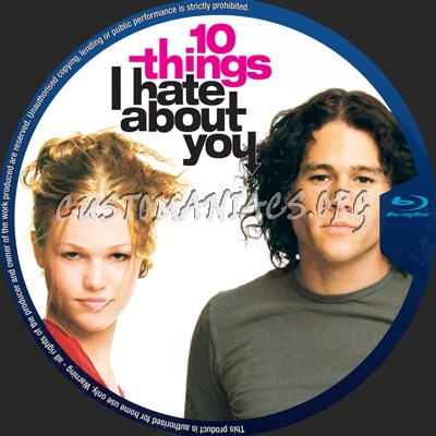 10 Things I Hate About You blu-ray label