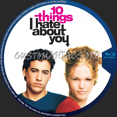 10 Things I Hate About You blu-ray label