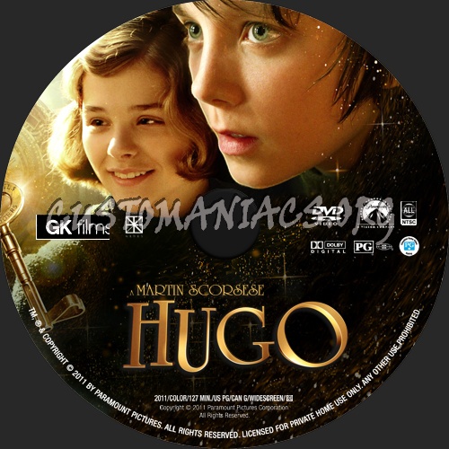 Hugo (2011) dvd label