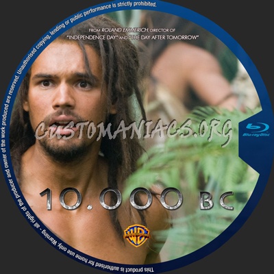 10.000 Bc blu-ray label