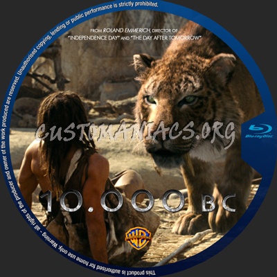 10.000 Bc blu-ray label