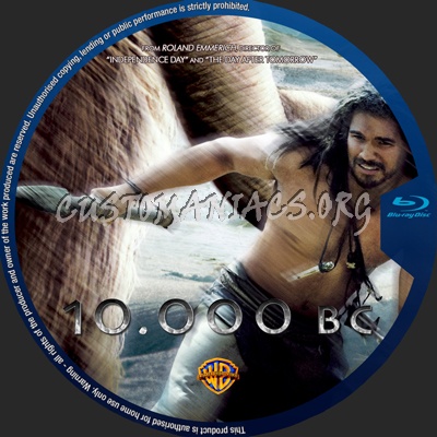 10.000 Bc blu-ray label