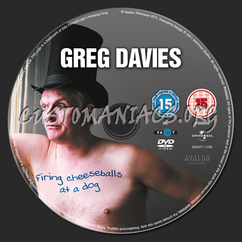 Greg Davies Firing Cheeseballs at a Dog dvd label