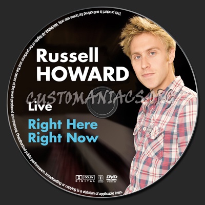 Russell Howard Live Right Here Right Now dvd label