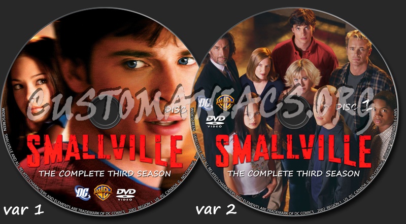 Smallville Season 3 dvd label