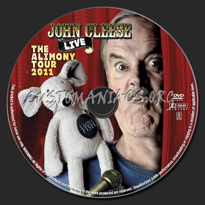 John Cleese Live The Alimony Tour 2011 dvd label