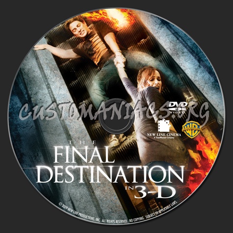 The Final Destination 3d dvd label