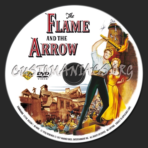 The Flame and the Arrow dvd label