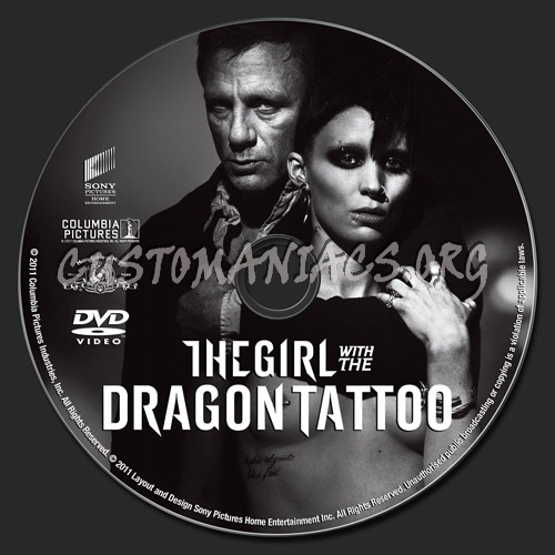 The Girl With The Dragon Tattoo (2011) dvd label