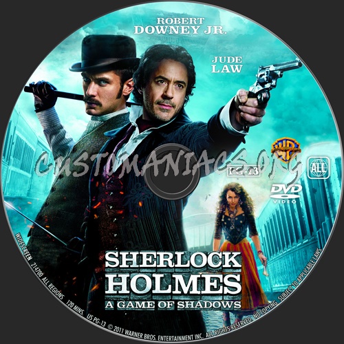 Sherlock Holmes: A Game of Shadows dvd label