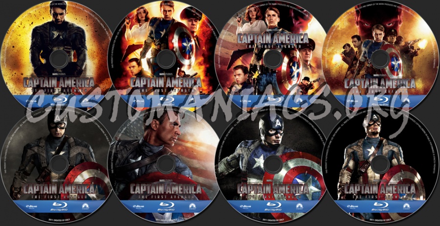 Captain America: The First Avenger blu-ray label