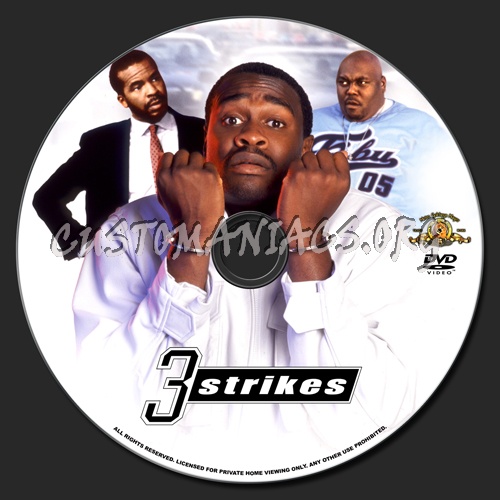 3 Strikes dvd label