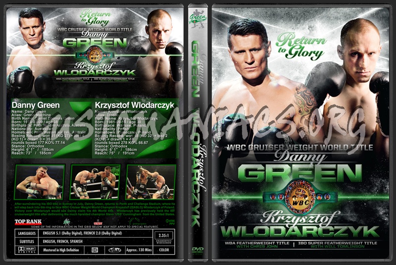 Danny Green vs Krzysztof Wlodarczyk dvd cover