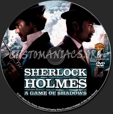 Sherlock Holmes: A Game of Shadows dvd label