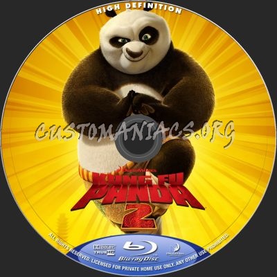 Kung Fu Panda 2 blu-ray label