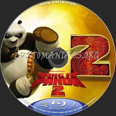 Kung Fu Panda 2 blu-ray label