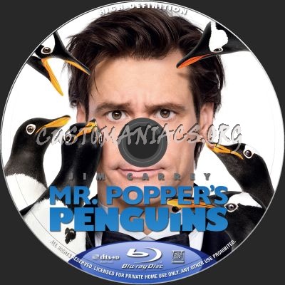 Mr. Poppers Penguins blu-ray label