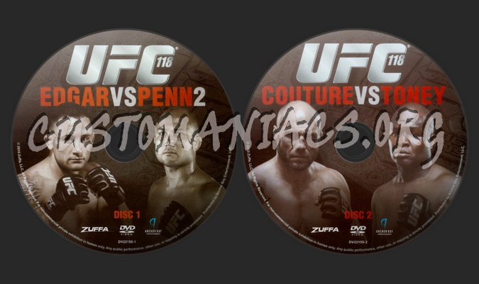 UFC 118 Edgar vs. Penn 2 dvd label